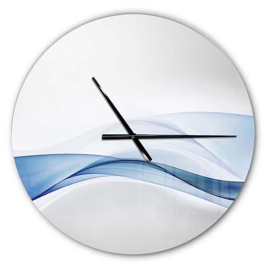 Designart '3D Wave Of Water Splash Modern Wall Clock